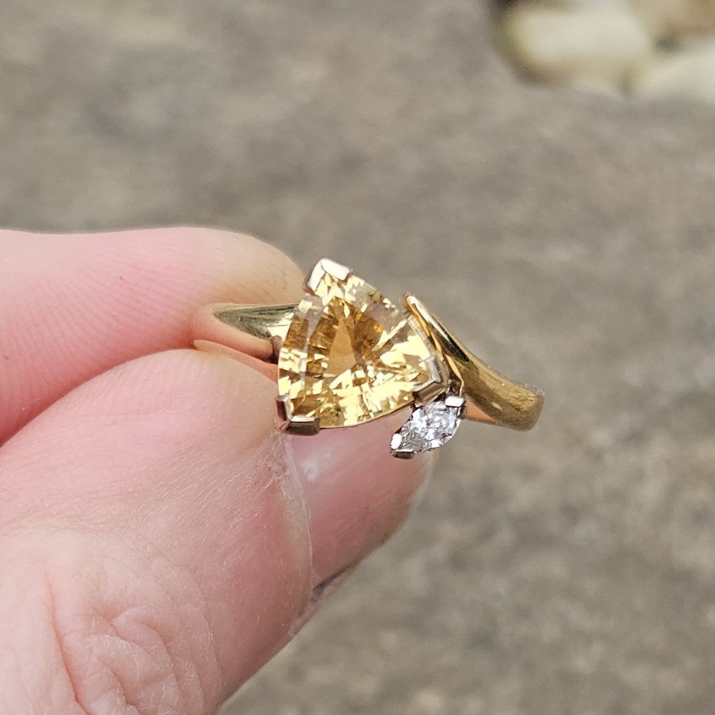Trillian Citrine and Diamond Dress Ring