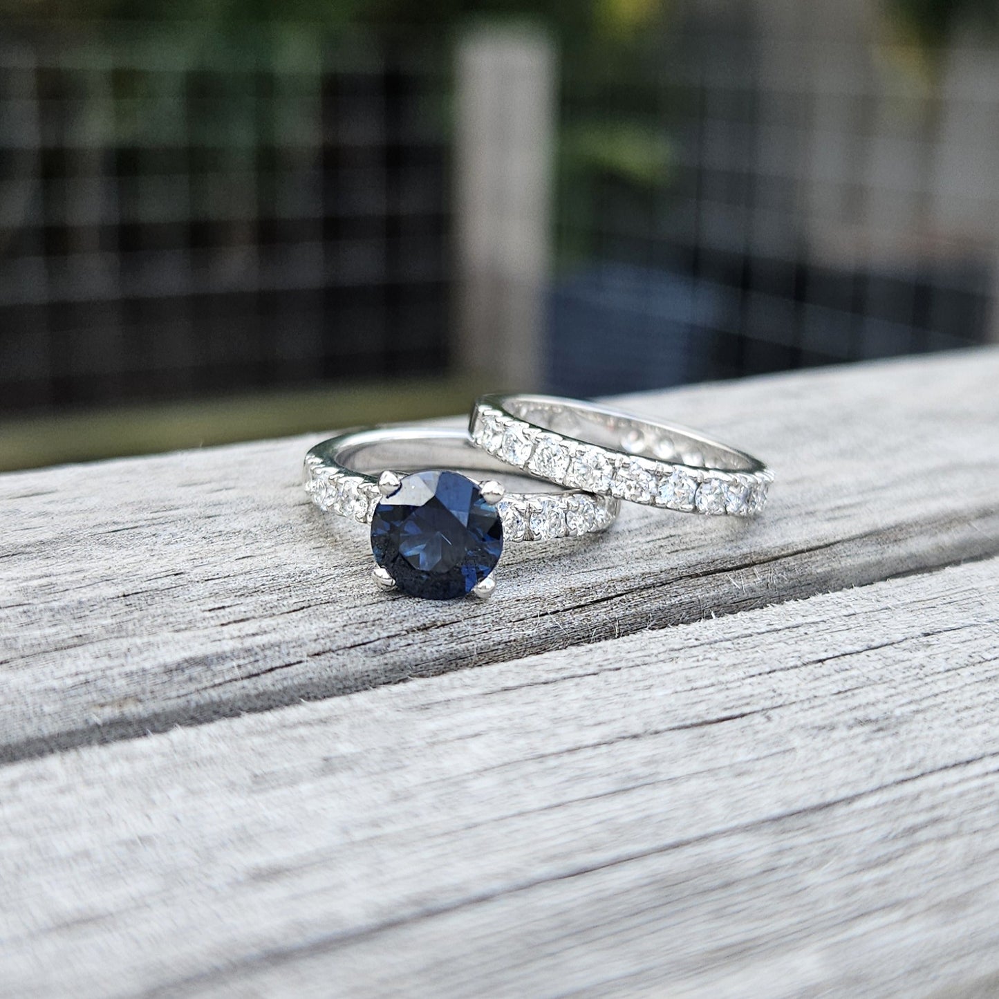 Sapphire and Diamond Engagement Ring