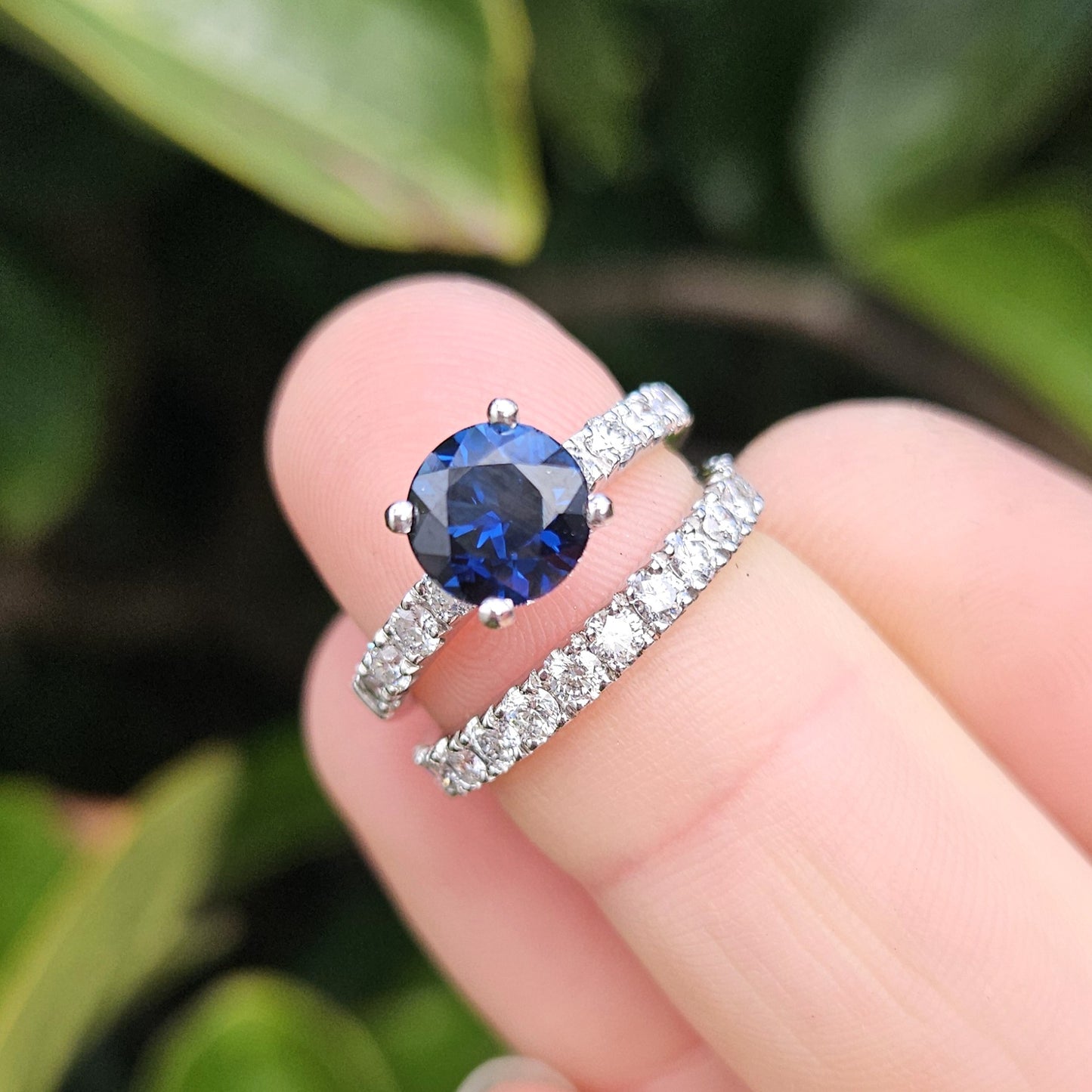 Claw set Diamond wedding ring