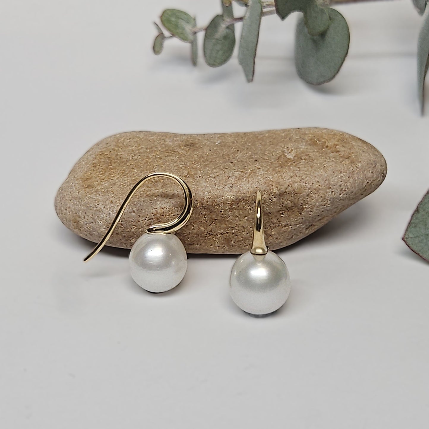 South Sea Pearl Shepherd Hook Earrings