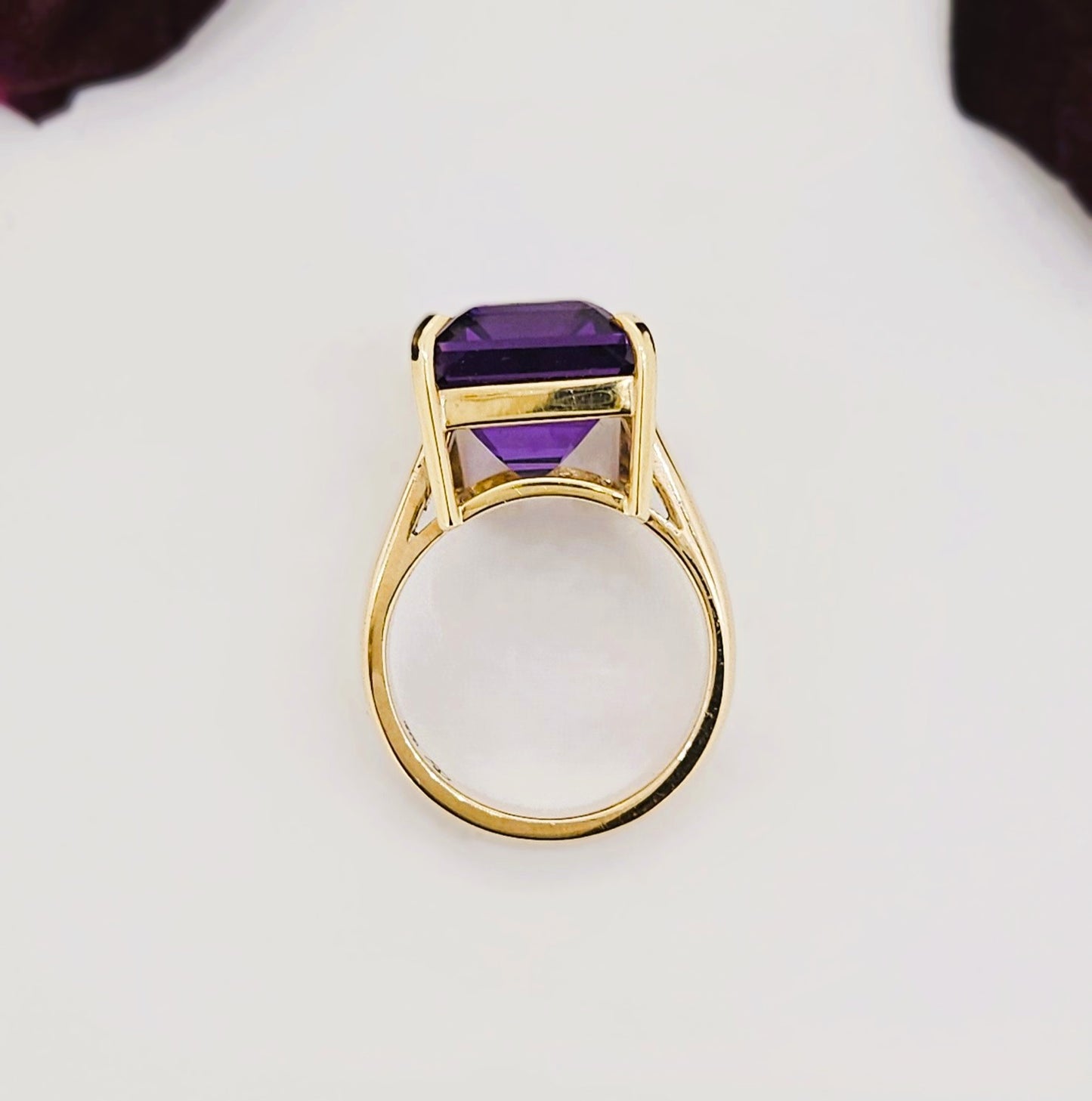 Amethyst and Diamond Ring