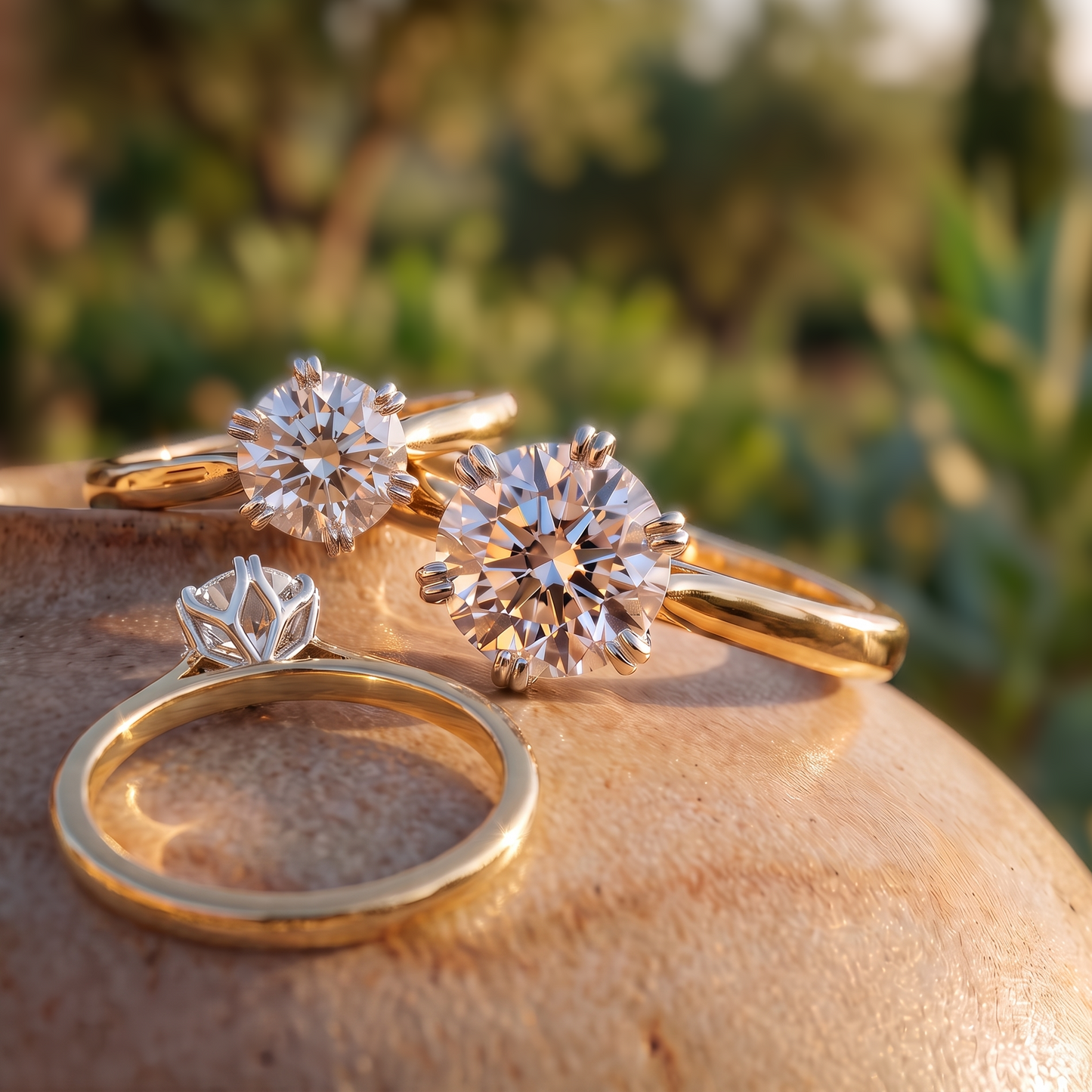 Six Claw Tulip Diamond Engagement Ring