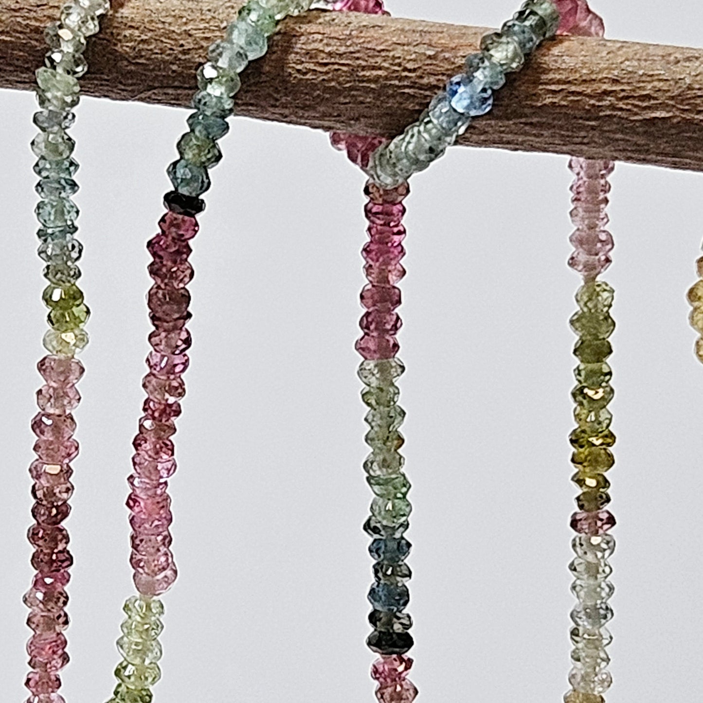 Tourmaline multi-coloured necklet