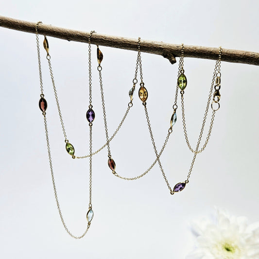 Multi coloured Semi-precious stone necklet