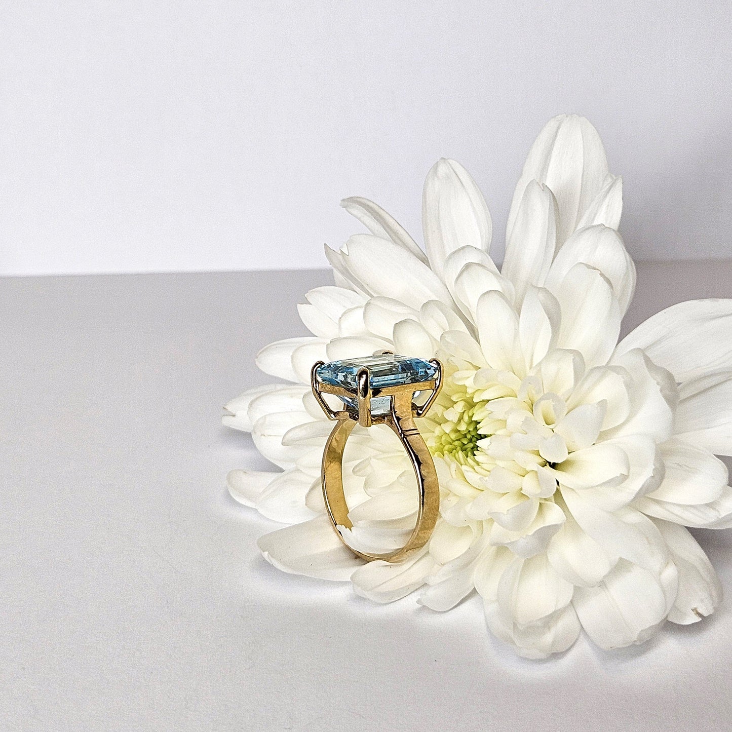 Emerald cut Topaz Dress Ring