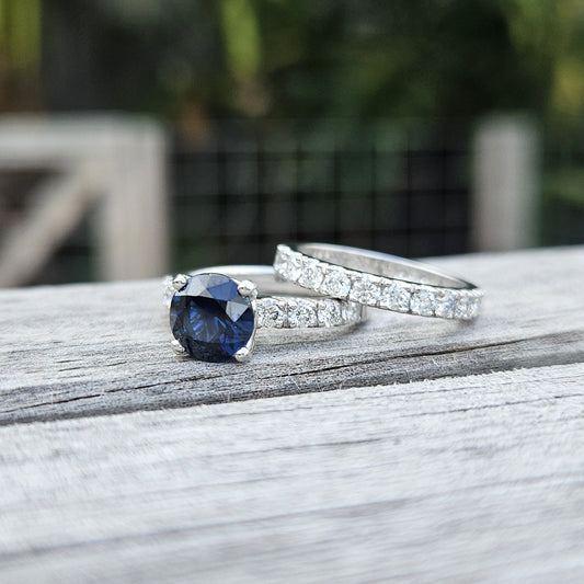 Claw set Diamond wedding ring