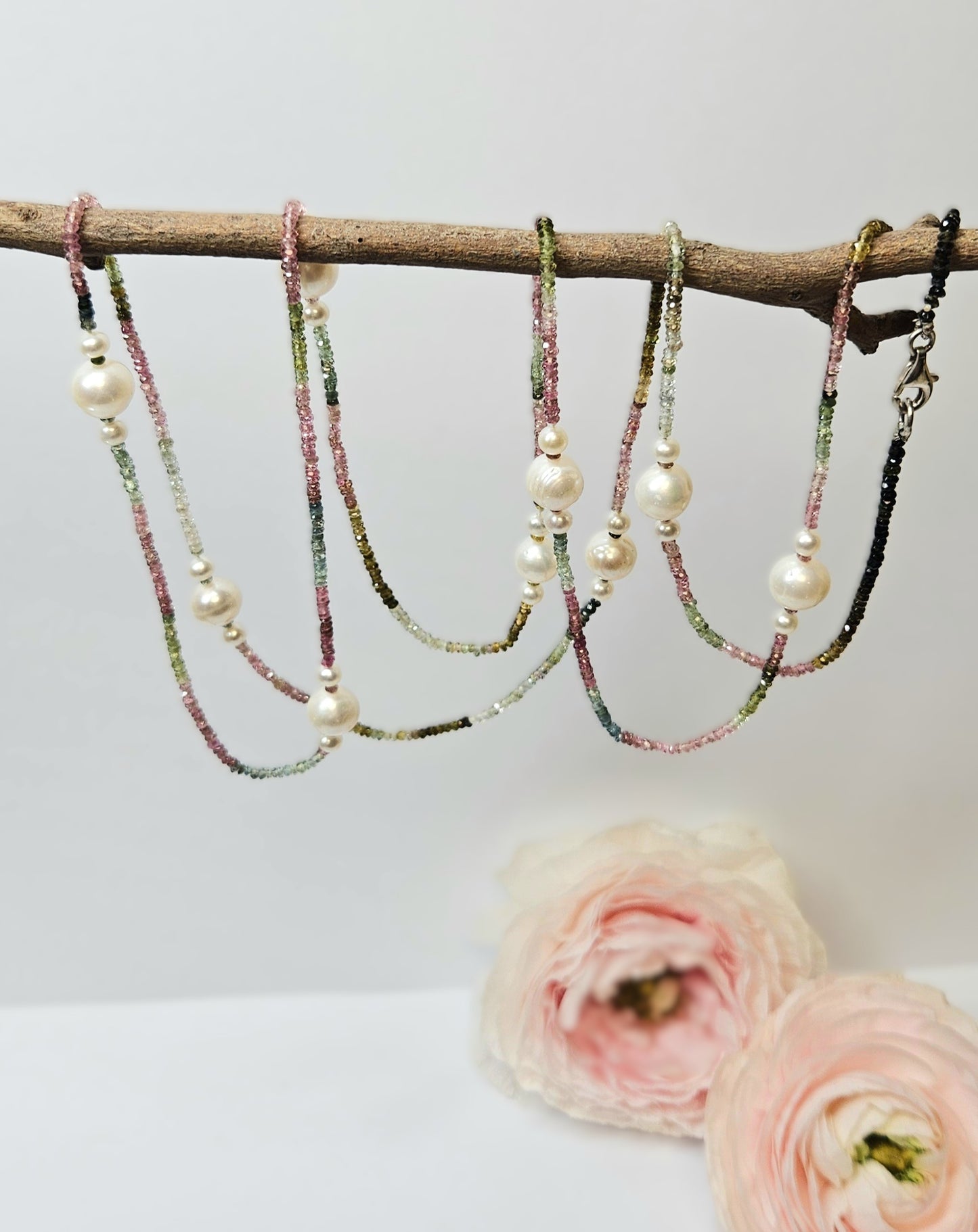 Tourmaline and Pearl Necklet