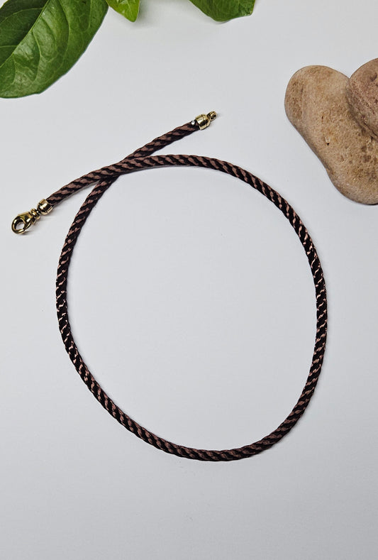 Chocolate Stainless Steel Woven Necklet