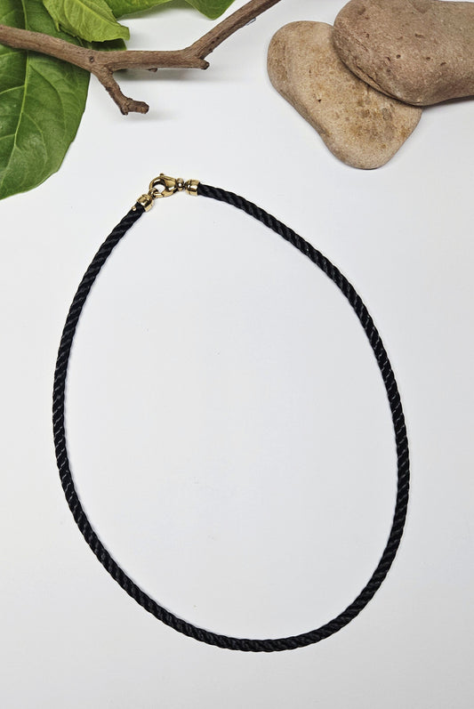 Black Stainless Steel Woven Necklet