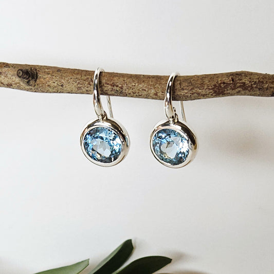 Topaz drop Shepherd hook earrings