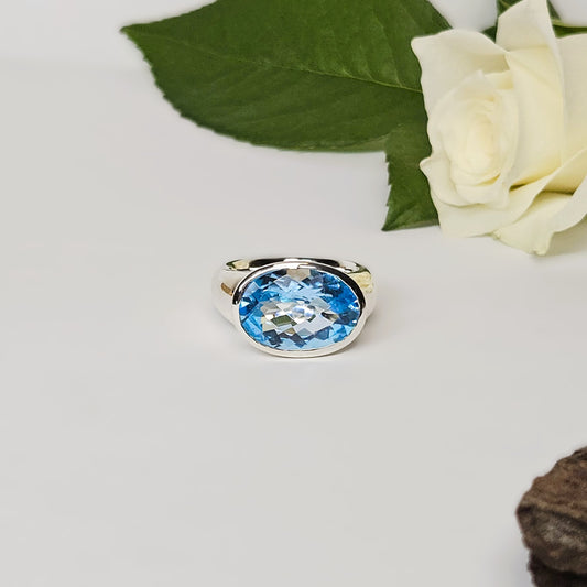 Bezel set Topaz RIng