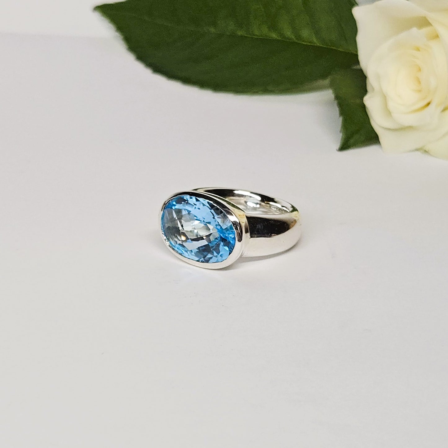 Bezel set Topaz RIng