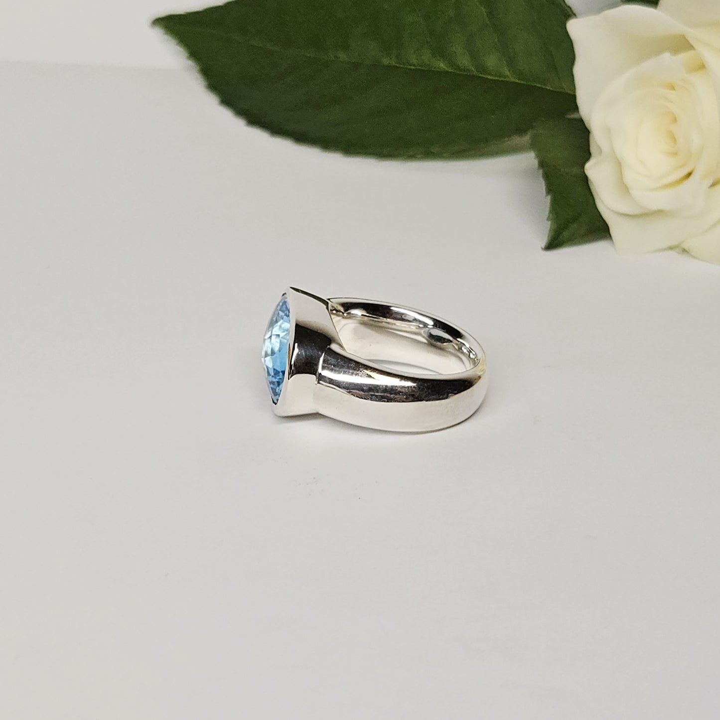 Bezel set Topaz RIng