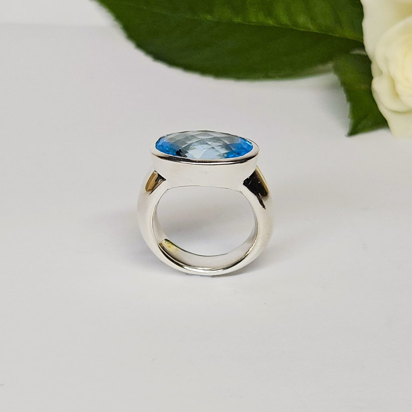 Bezel set Topaz RIng