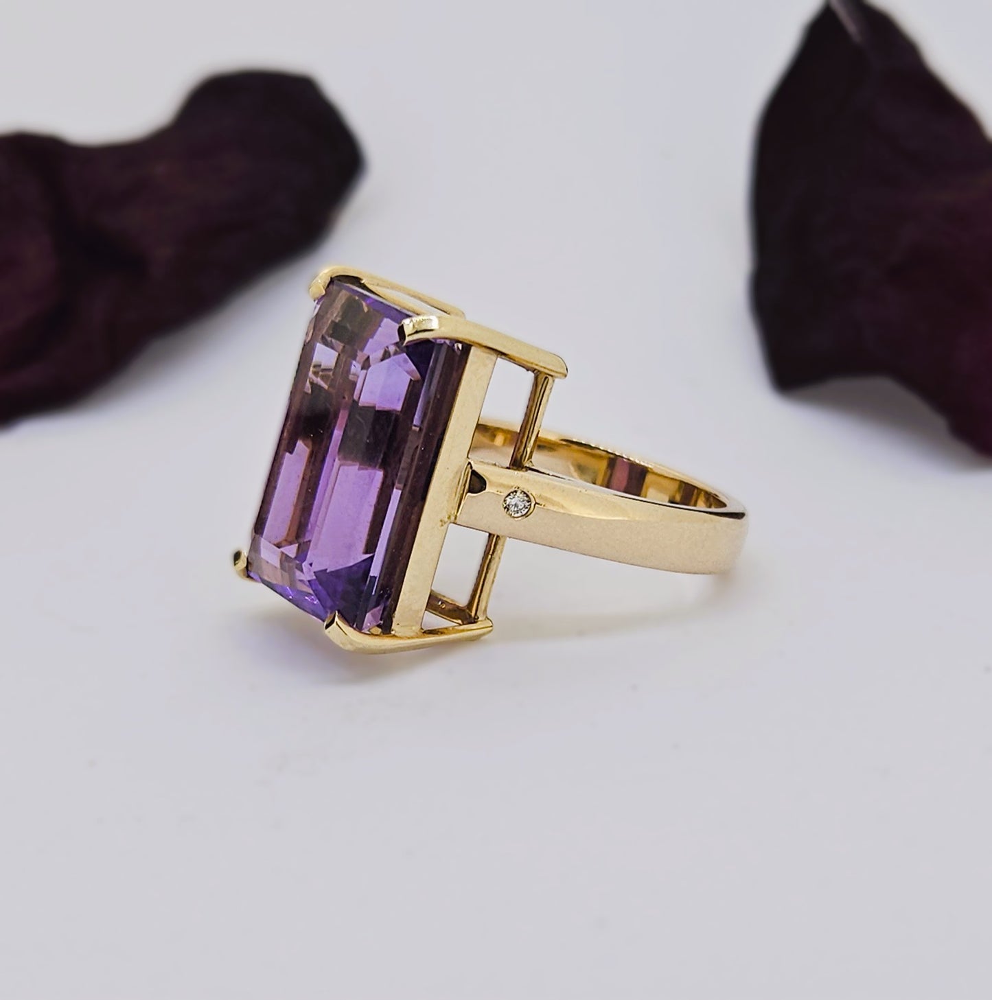 Amethyst and Diamond Ring