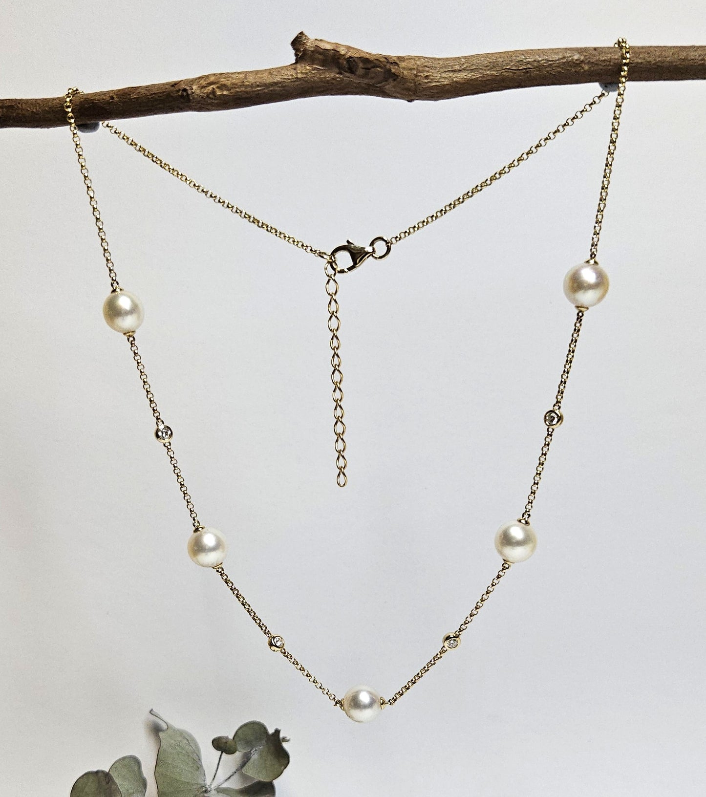 South Sea Pearl and Diamond Necklet