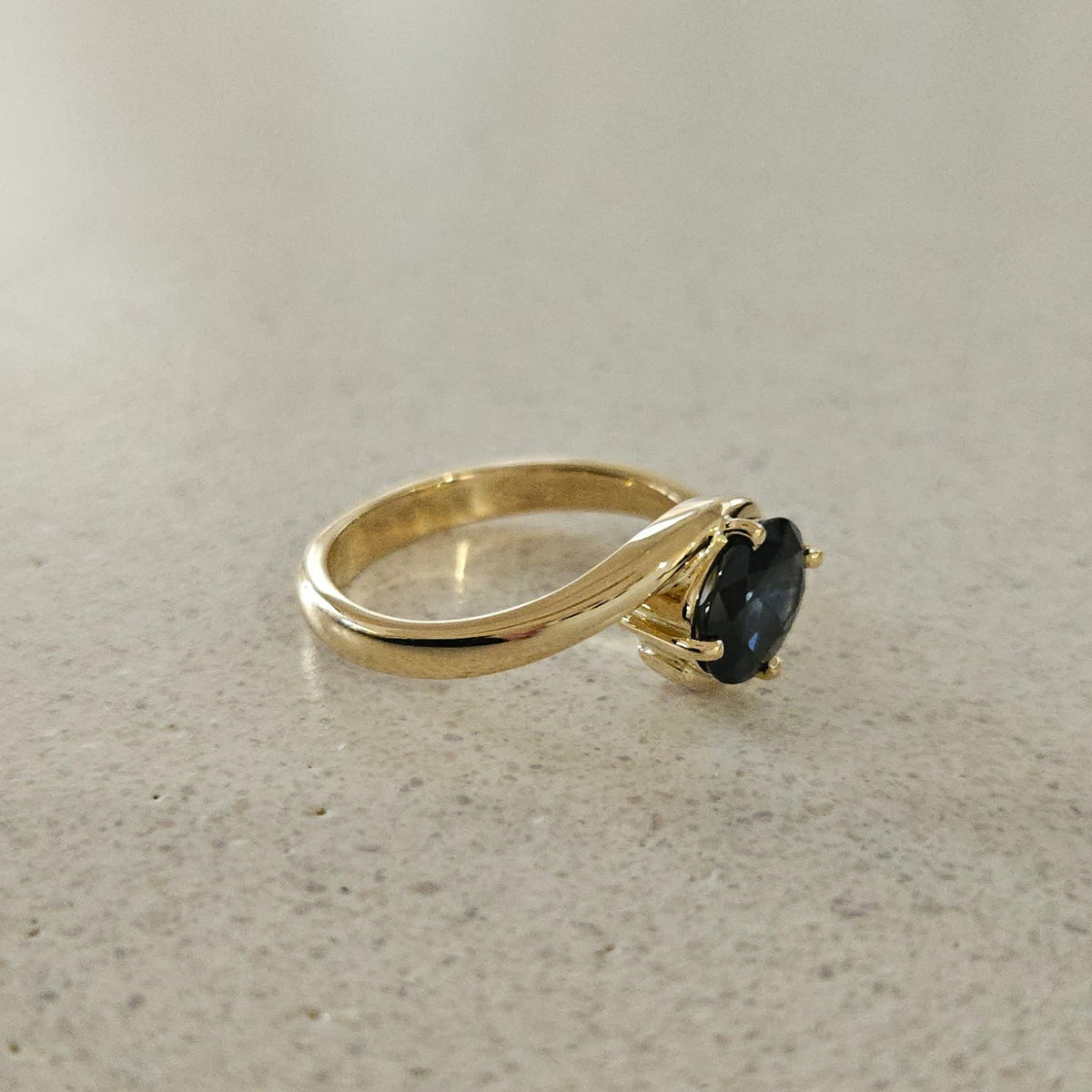Sweeping Sapphire Ring