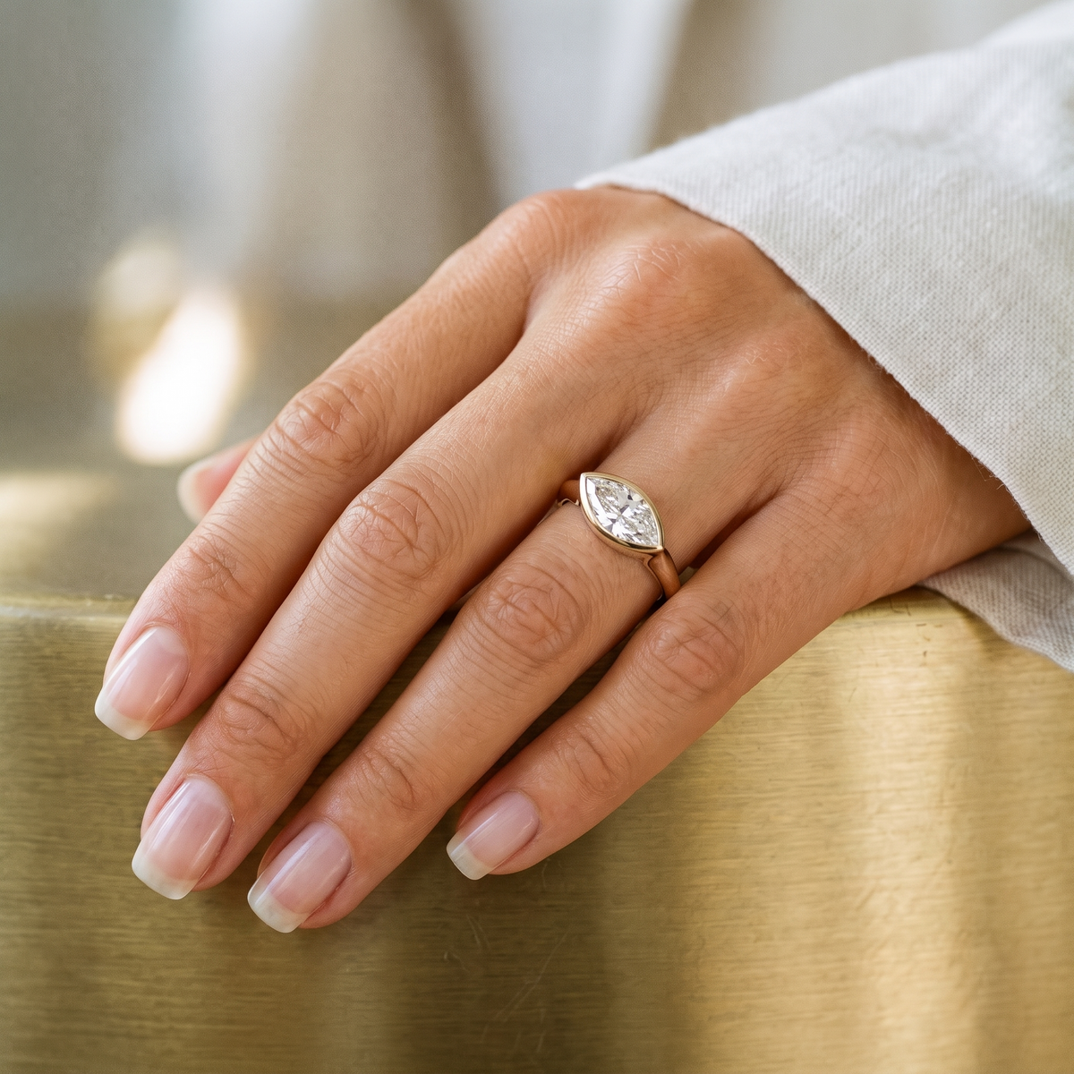 Marquise Lab-Grown Diamond Ring