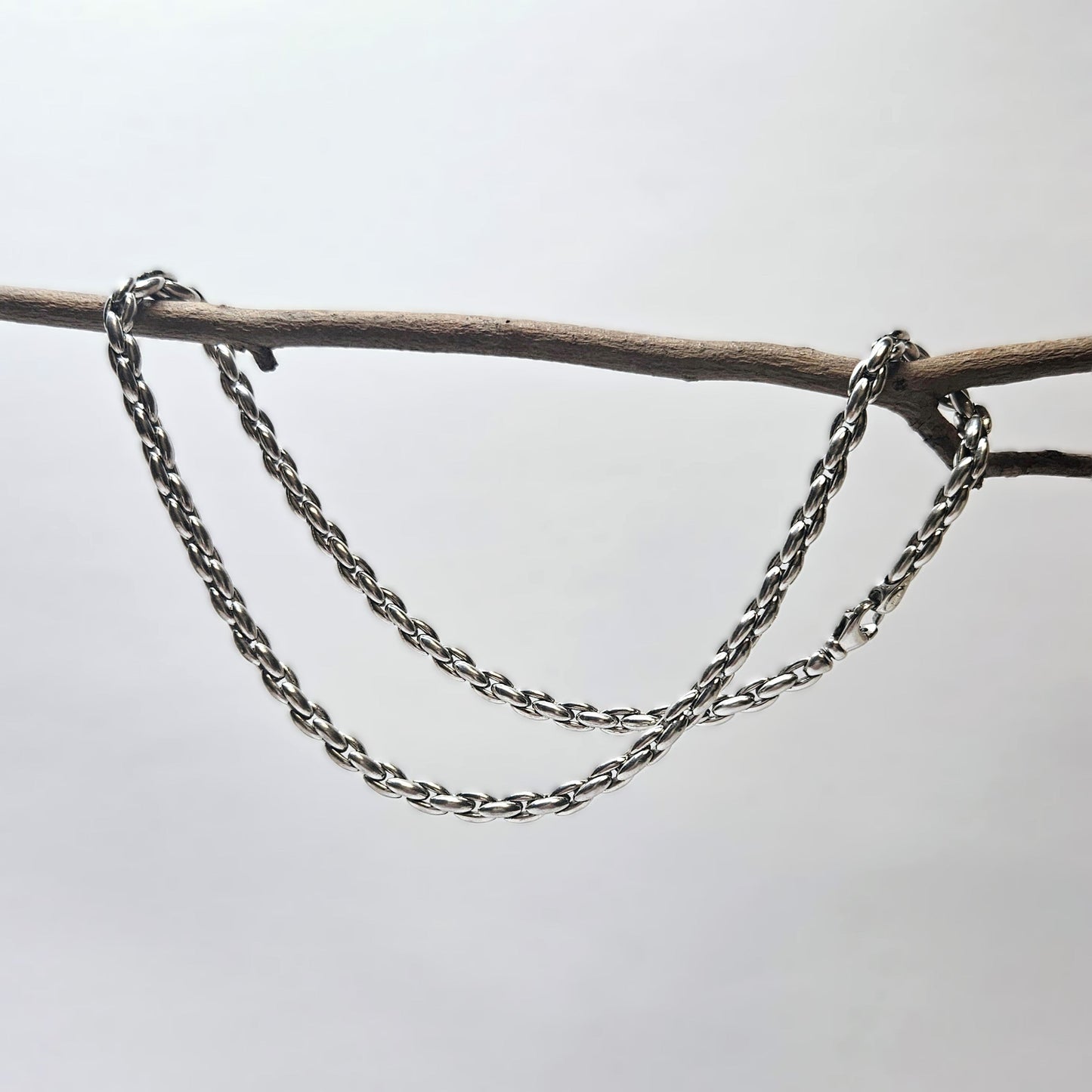 White gold fancy link chain
